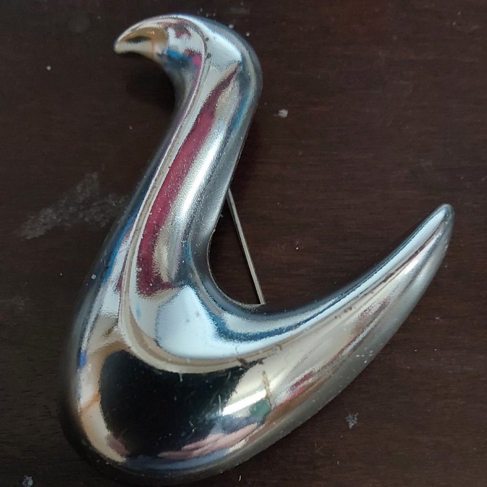 Monet Brooch Silver Tone